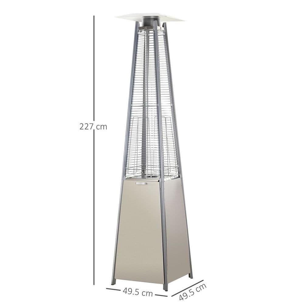 image-10.5KW Patio Gas Heater Outdoor Pyramid Propanes Heater w/ Cover