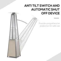 image-10.5KW Patio Gas Heater Outdoor Pyramid Propanes Heater w/ Cover