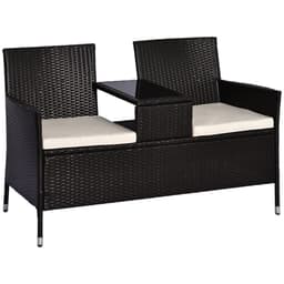 image-Companion Seat Table Chair Conservatory Rattan Loveseat Garden Bench