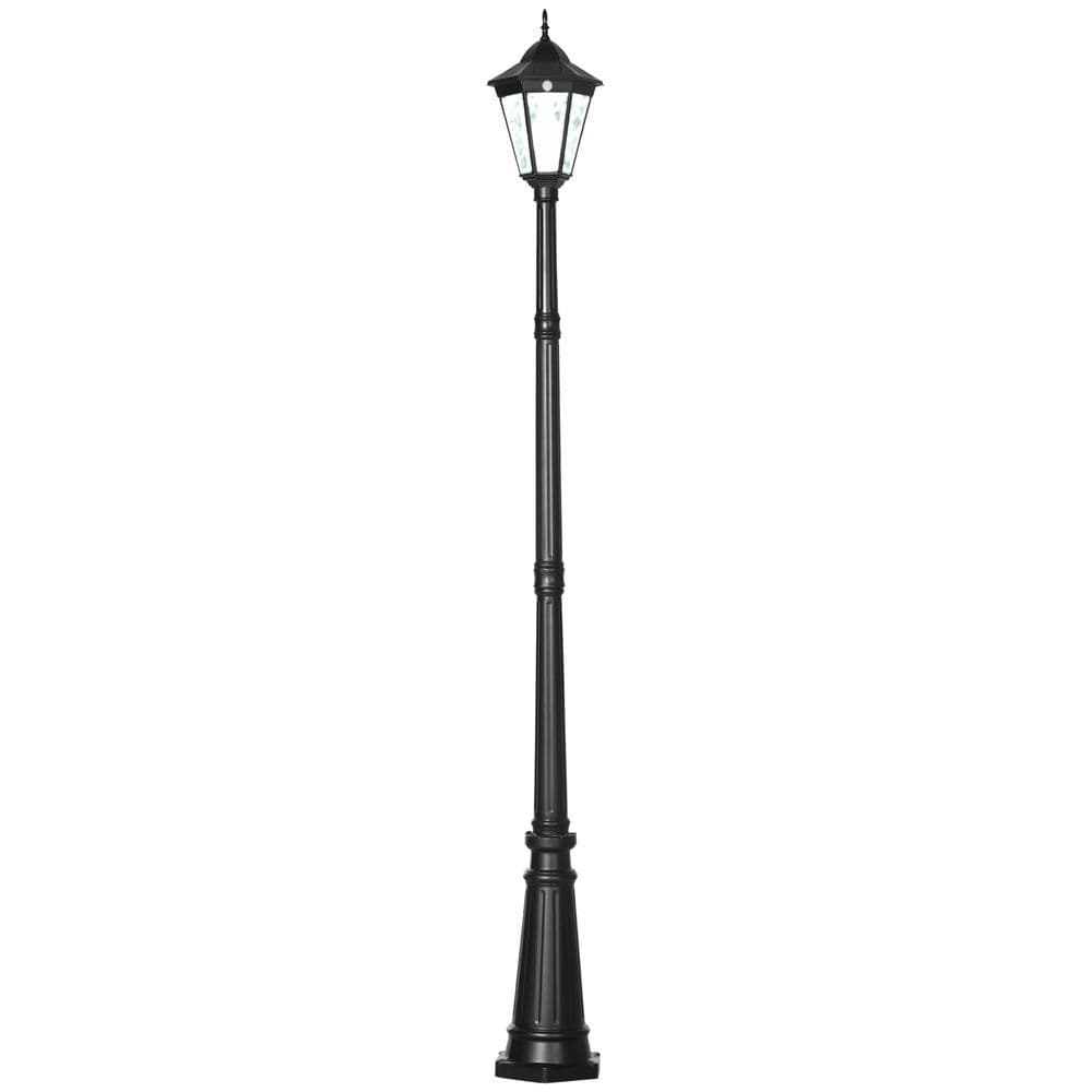 image-2.4m Garden Lamp Post Light LED Solar Powered Patio Path Lighting Lamp