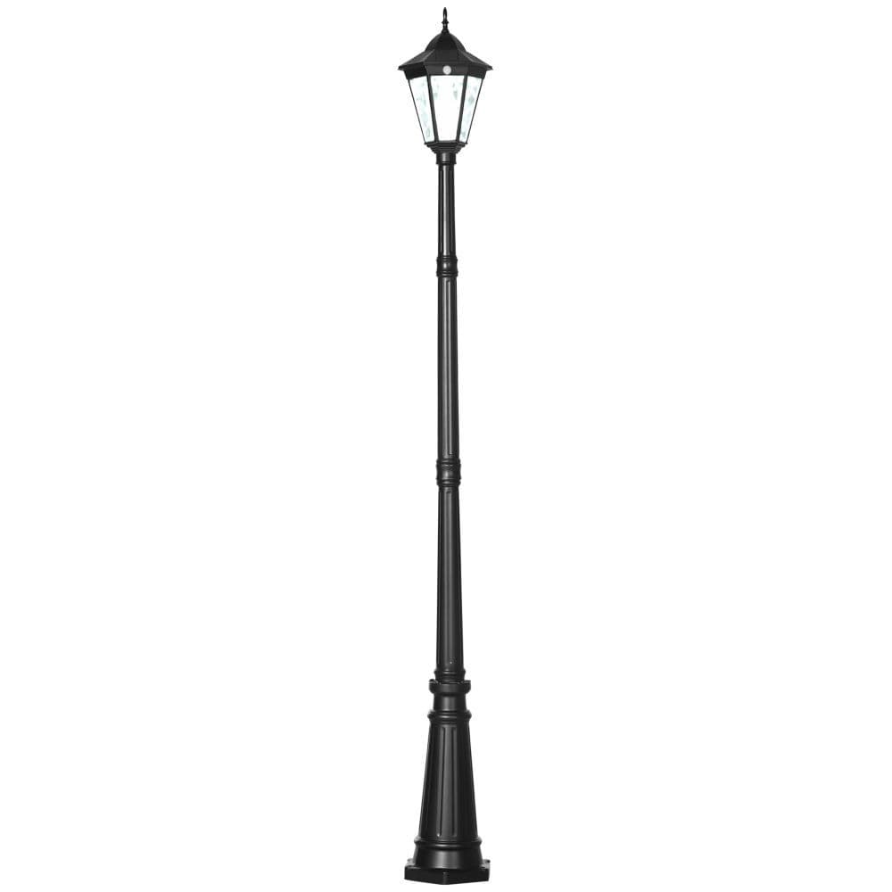 image-2.4m Garden Lamp Post Light LED Solar Powered Patio Path Lighting Lamp