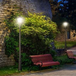 image-2.4m Garden Lamp Post Light LED Solar Powered Patio Path Lighting Lamp
