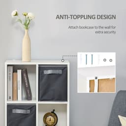 image-Modern Bookcase Tall Bookcase with Storage Shelves Drawer for Study