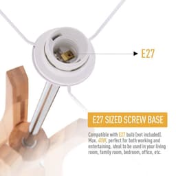 image-Tripod Floor Lamp Light E27 Base w/ Fabric Shade Storage Shelf, White