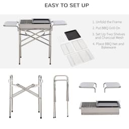 image-BBQ Charcoal Barbecue Grill Outdoor Garden Picnic Stainless Steel New