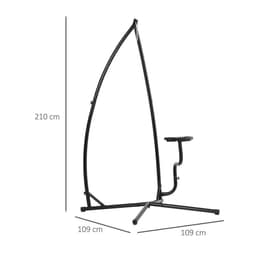 image-Hammock Chair Stand Only Heavy Duty Metal C-Stand Indoor or Outdoor