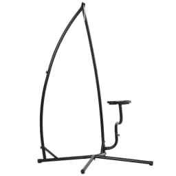 image-Hammock Chair Stand Only Heavy Duty Metal C-Stand Indoor or Outdoor