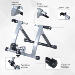 image-Indoor Bicycle Bike Trainer Suitable for 26"-28"/ 700C Road Bike Tyres