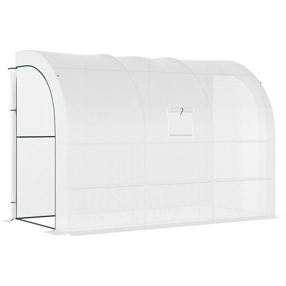 image-300 x 150 x 213 Plant Greenhouse Garden Nursery w/ Cover Window, White