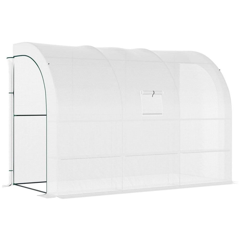 image-300 x 150 x 213 Plant Greenhouse Garden Nursery w/ Cover Window, White