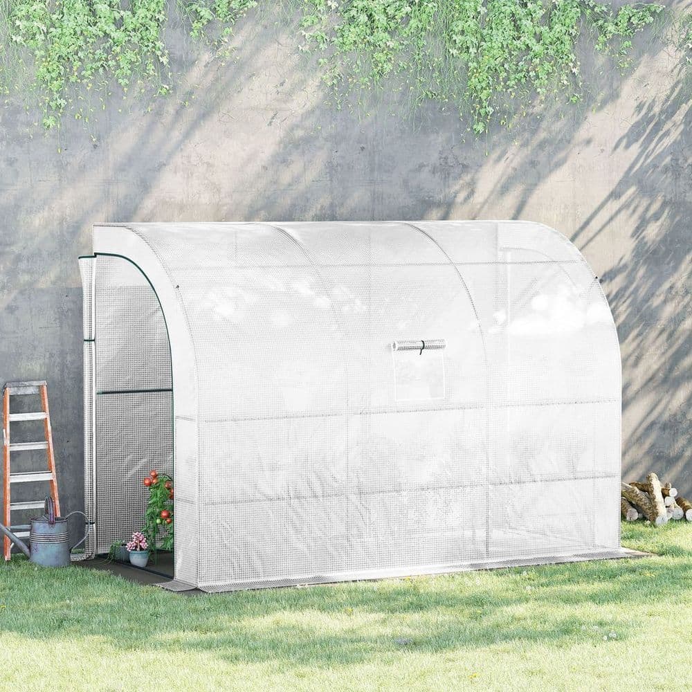 image-300 x 150 x 213 Plant Greenhouse Garden Nursery w/ Cover Window, White