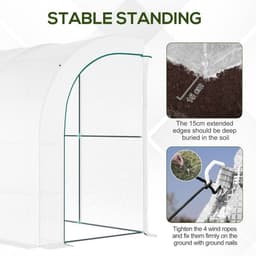 image-300 x 150 x 213 Plant Greenhouse Garden Nursery w/ Cover Window, White