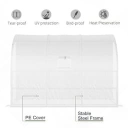 image-300 x 150 x 213 Plant Greenhouse Garden Nursery w/ Cover Window, White