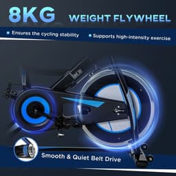 image-8kg Flywheel Stationary Exercise Bike Indoor Cycling Cardio Workout Bike