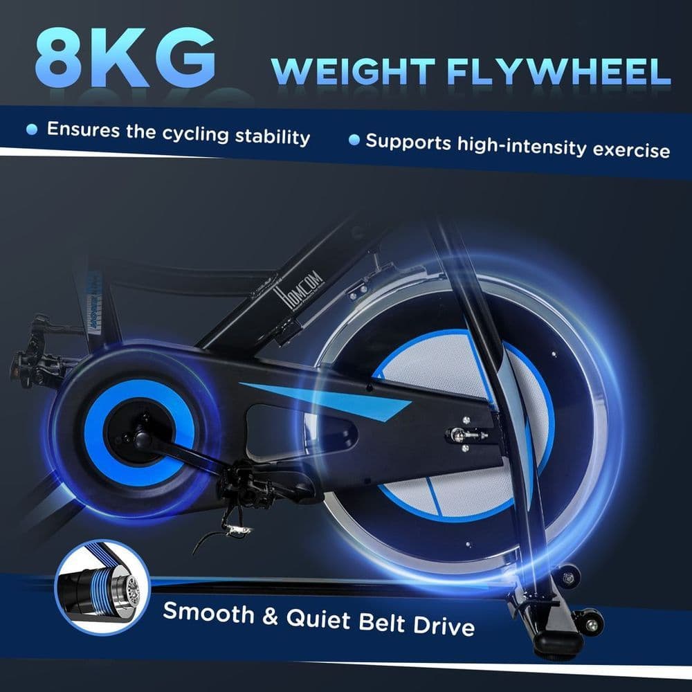 image-8kg Flywheel Stationary Exercise Bike Indoor Cycling Cardio Workout Bike