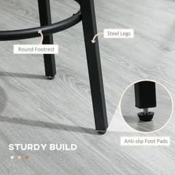 image-Bar Stools Set of 2 Counter Height Bar Stools for Dining Room Kitchen