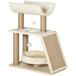 image-Cat Tree Kitten Tower w/ Scratching Post, Pad, Bed, Perch, Toy Ball