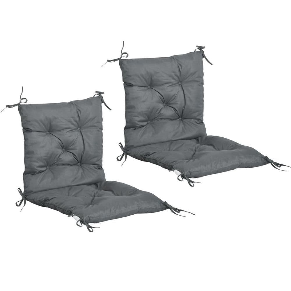 image-Set of 2 Garden Chair Cushions Seat Pad for Outdoor & Indoor Use
