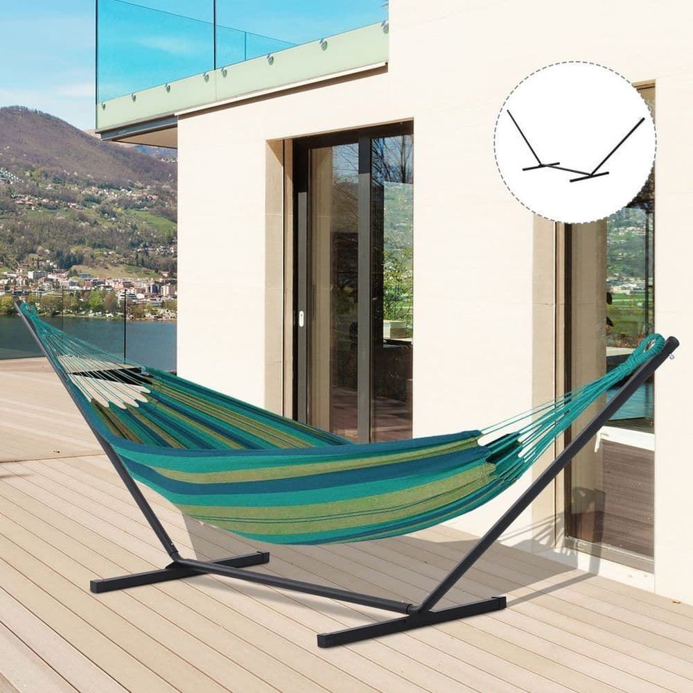 image-3.6m Long Metal Hammock Stand Frame Replacement Garden Outdoor Patio