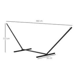 image-3.6m Long Metal Hammock Stand Frame Replacement Garden Outdoor Patio