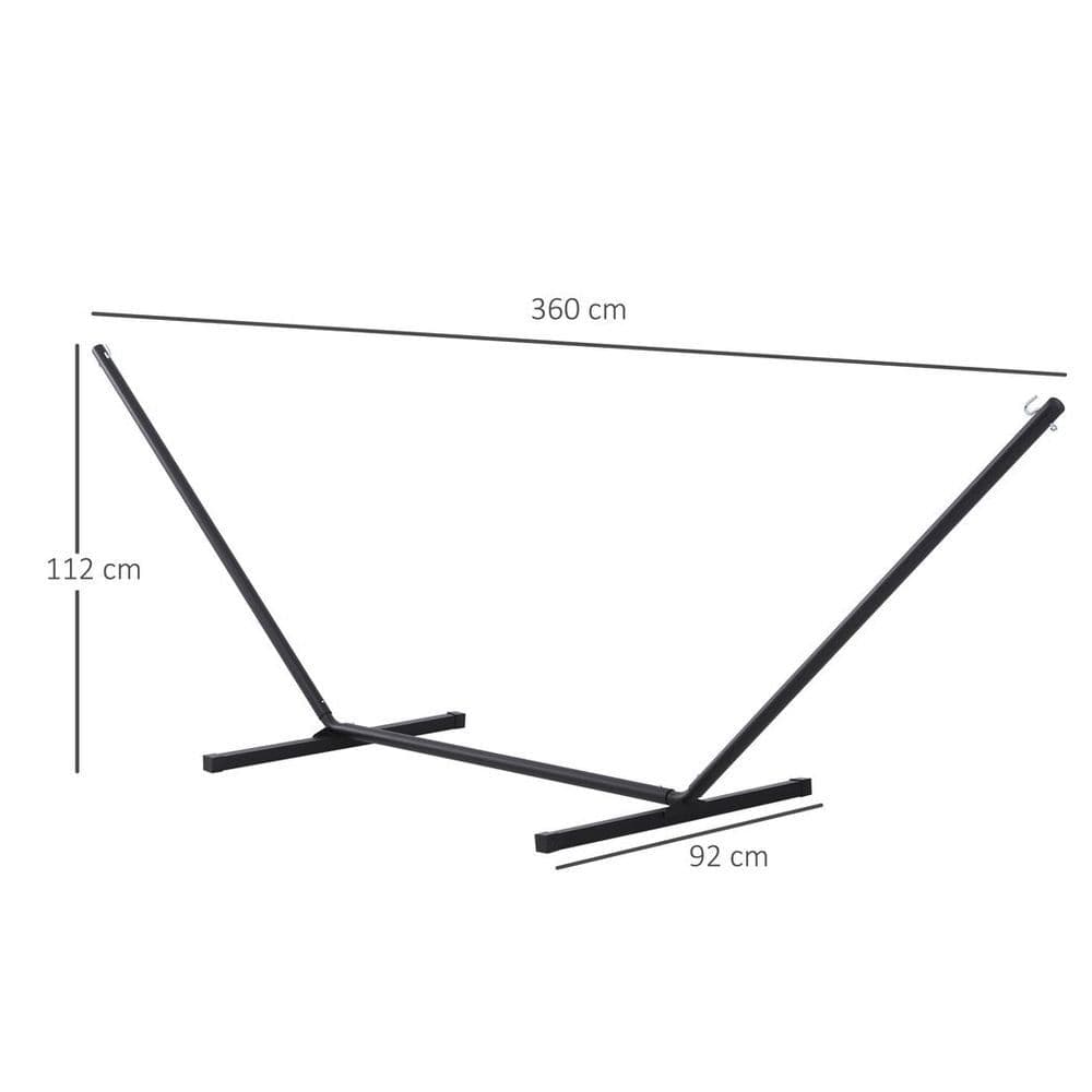 image-3.6m Long Metal Hammock Stand Frame Replacement Garden Outdoor Patio