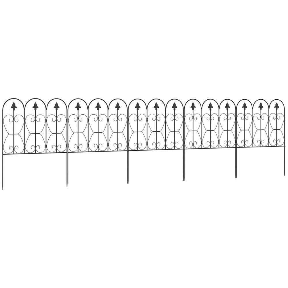 image-5PCs Decorative Garden Fencing Metal Border Edging