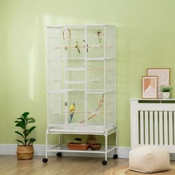 image-3 Tier Bird Cage W/ Stand Toy, for Canary Finch Cockatiel Parakeet Budgie