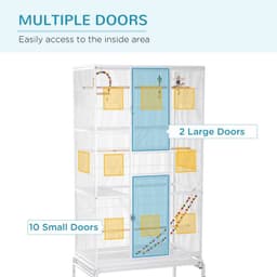 image-3 Tier Bird Cage W/ Stand Toy, for Canary Finch Cockatiel Parakeet Budgie