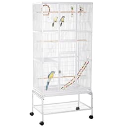 image-3 Tier Bird Cage W/ Stand Toy, for Canary Finch Cockatiel Parakeet Budgie