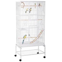 image-3 Tier Bird Cage W/ Stand Toy, for Canary Finch Cockatiel Parakeet Budgie