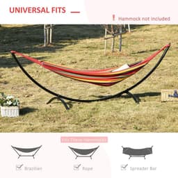 image-3(m) Metal Hammock Stand Frame Replacement Garden Outdoor Patio