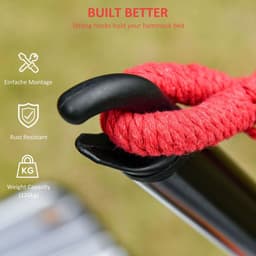 image-3(m) Metal Hammock Stand Frame Replacement Garden Outdoor Patio