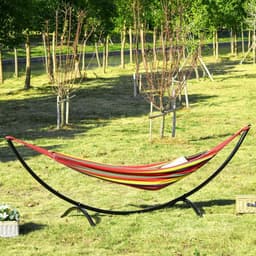 image-3(m) Metal Hammock Stand Frame Replacement Garden Outdoor Patio