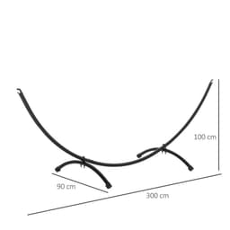 image-3(m) Metal Hammock Stand Frame Replacement Garden Outdoor Patio