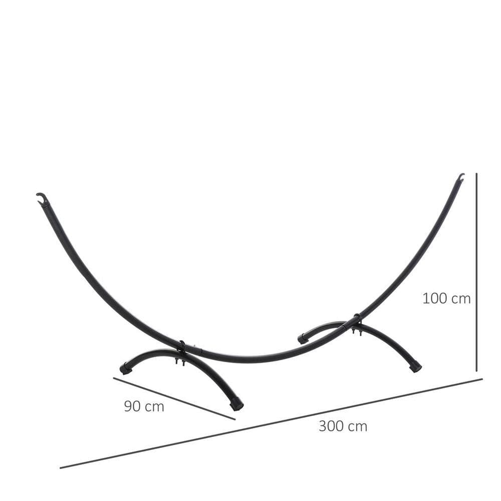 image-3(m) Metal Hammock Stand Frame Replacement Garden Outdoor Patio