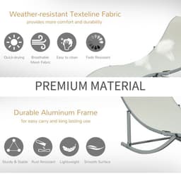 image-Set of 2 Zero Gravity Lounge Chair Recliners Sun Lounger Beige
