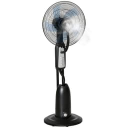 image-Pedestal Fan with Water Mist Spray Standing Fan w/ 2.8L Water Tank Black