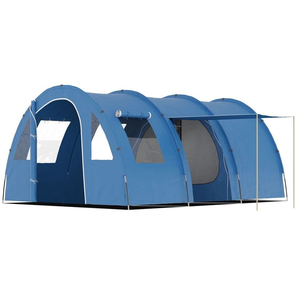 image-5-6 Man Family Tent Camping Tent with Two Room, Floor & Carry Bag