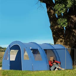 image-5-6 Man Family Tent Camping Tent with Two Room, Floor & Carry Bag