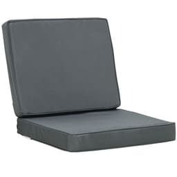 image-Outdoor Seat and Back Cushion Set Replacement Cushions, Dark Grey