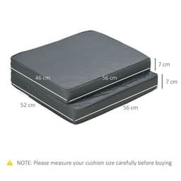 image-Outdoor Seat and Back Cushion Set Replacement Cushions, Dark Grey