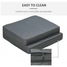 image-Outdoor Seat and Back Cushion Set Replacement Cushions, Dark Grey