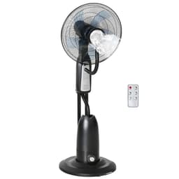 image-Pedestal Fan with Water Mist Spray Standing Fan w/ 2.8L Water Tank Black