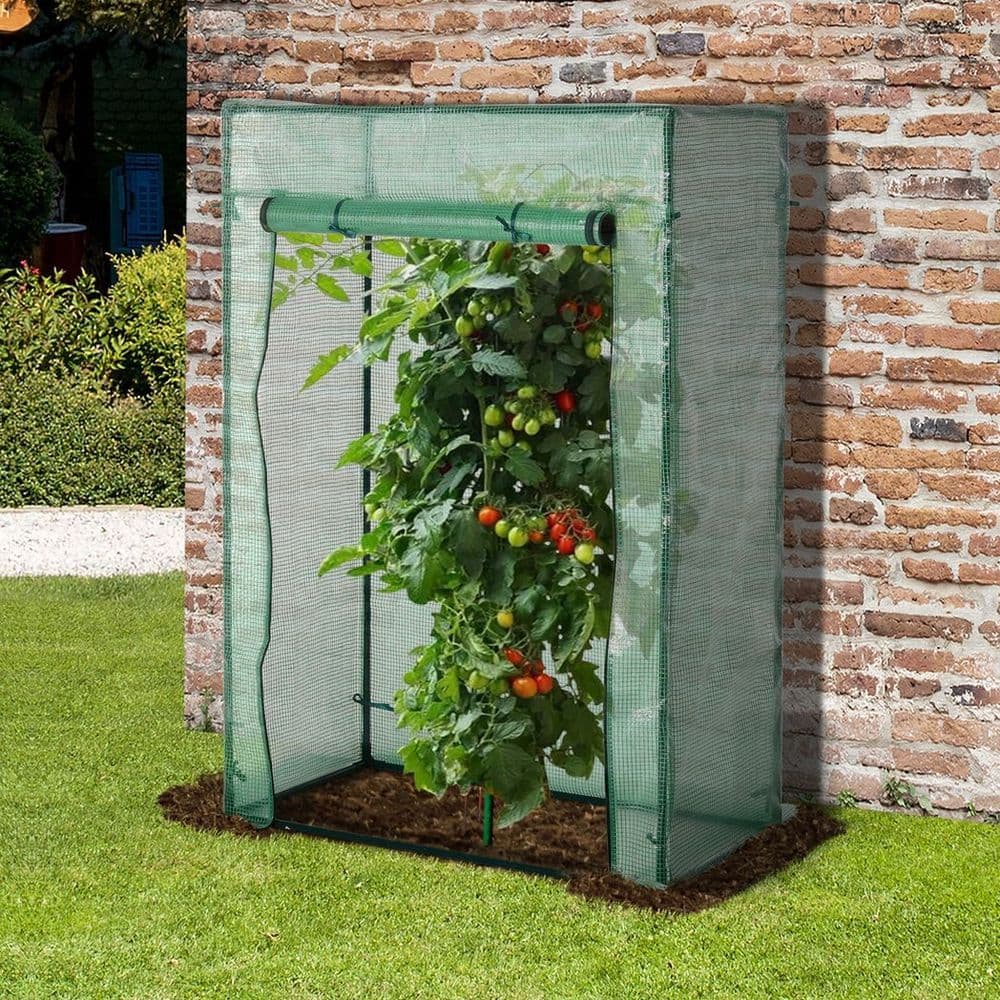 image-100 x 50 x 150cm Greenhouse w/ Zipper Roll-up Door Outdoor Green