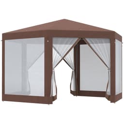 image-Hexagonal Garden Gazebo Party Tent Patio Marquee Canopy