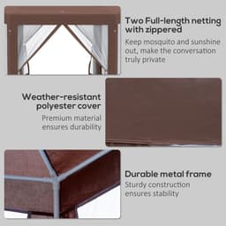 image-Hexagonal Garden Gazebo Party Tent Patio Marquee Canopy