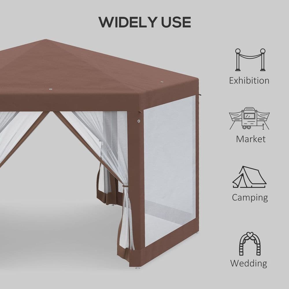 image-Hexagonal Garden Gazebo Party Tent Patio Marquee Canopy