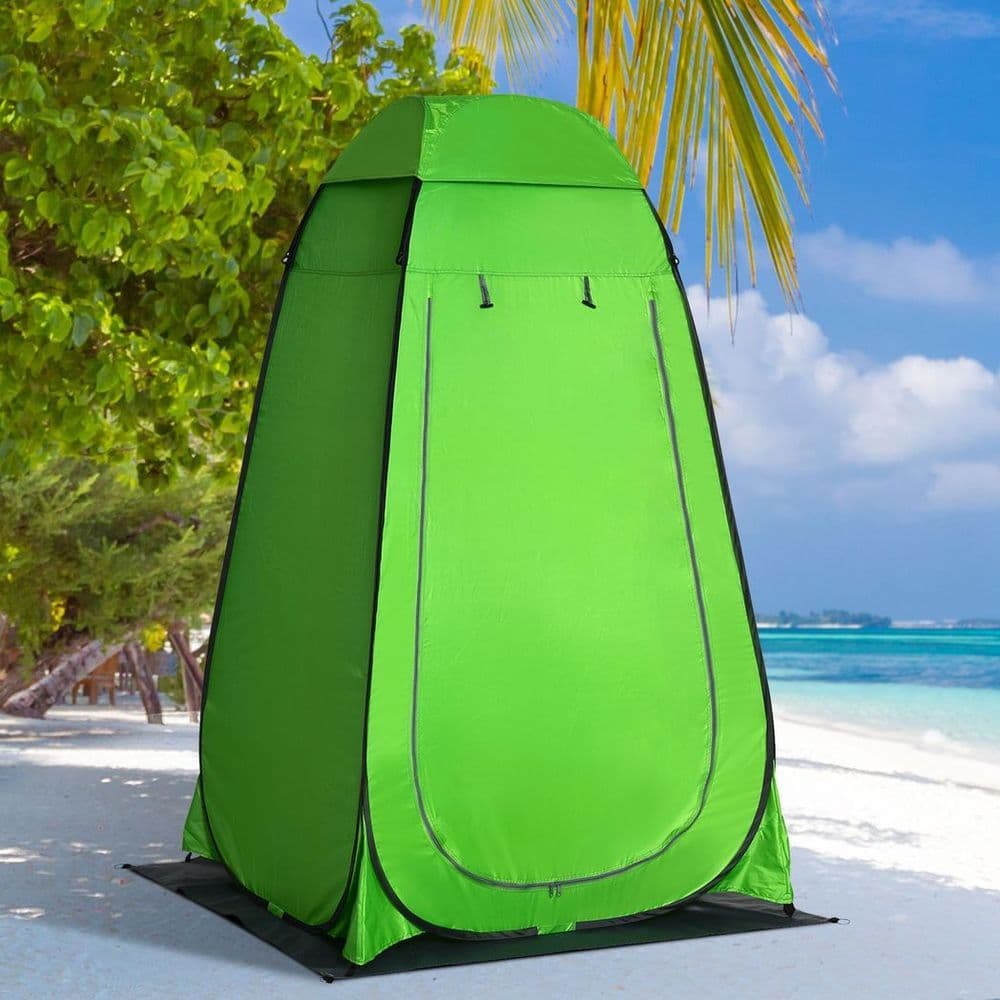 image-Camping Shower Tent w/ Pop Up Design, Outdoor Dressing Changing Room