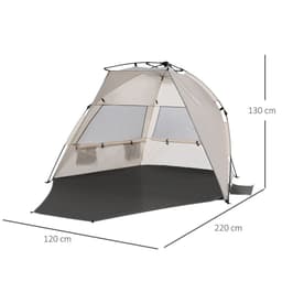 image-1-2 Man Pop-Up Beach Tent Sun Shade Shelter UV 20+ Protection Floor