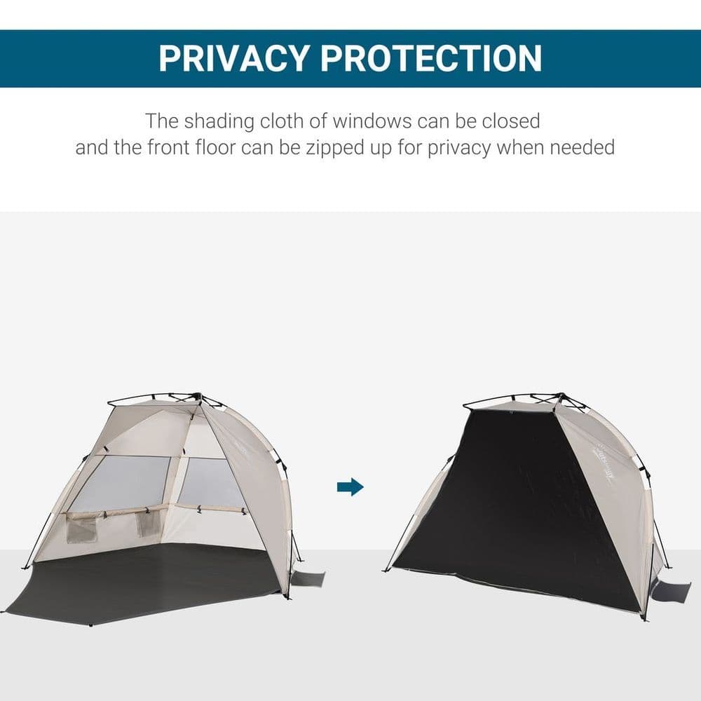 image-1-2 Man Pop-Up Beach Tent Sun Shade Shelter UV 20+ Protection Floor